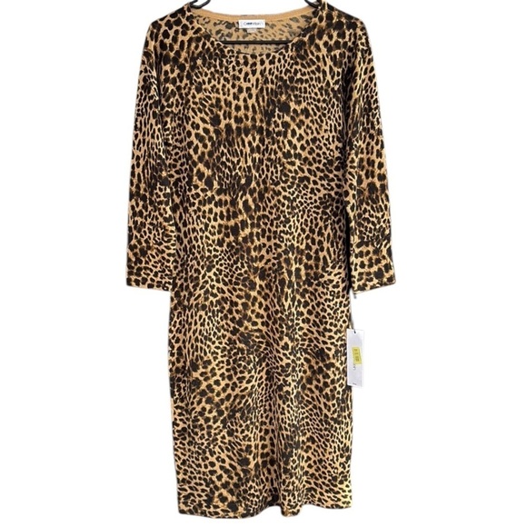 Calvin Klein Dresses & Skirts - NWT Calvin Klein Knit Dress Animal Print Size Medium